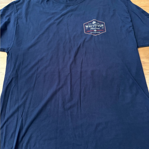 Whitefish Montana Navy Blue T-Shirt - Picture 1 of 4